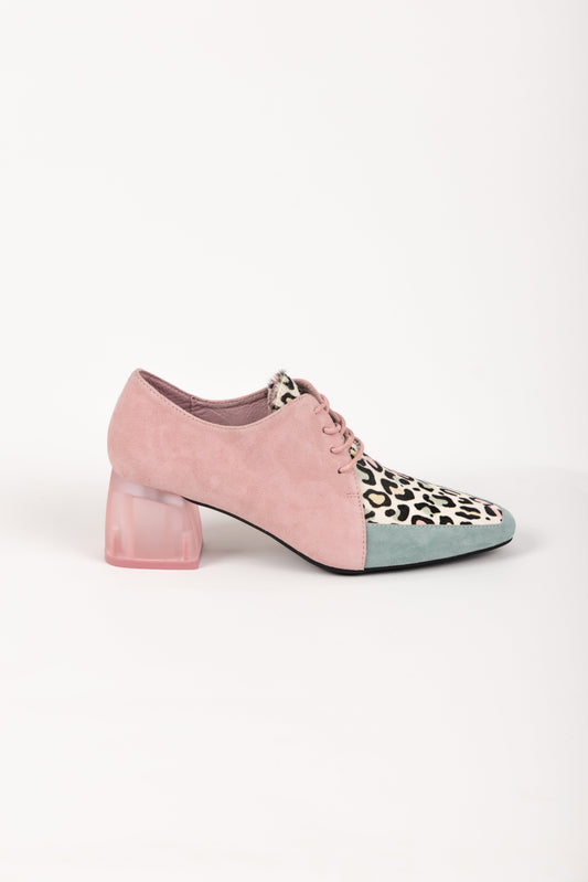 MARICE SHOE PASTEL SAGE LEOPARD SUEDE