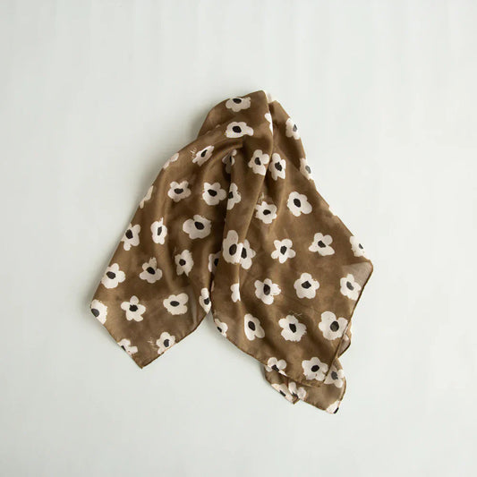 DAISY DAY MINI SCARF - MOSS